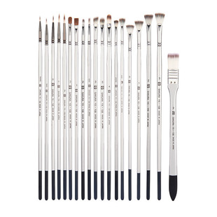 御木樱花扇形笔尼龙水粉笔单支银杆色彩画笔水彩丙烯画笔联考套装