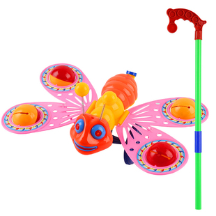 儿童手推蝴蝶学步飞机推推乐玩具宝宝1岁2一推着走的婴儿学步推车