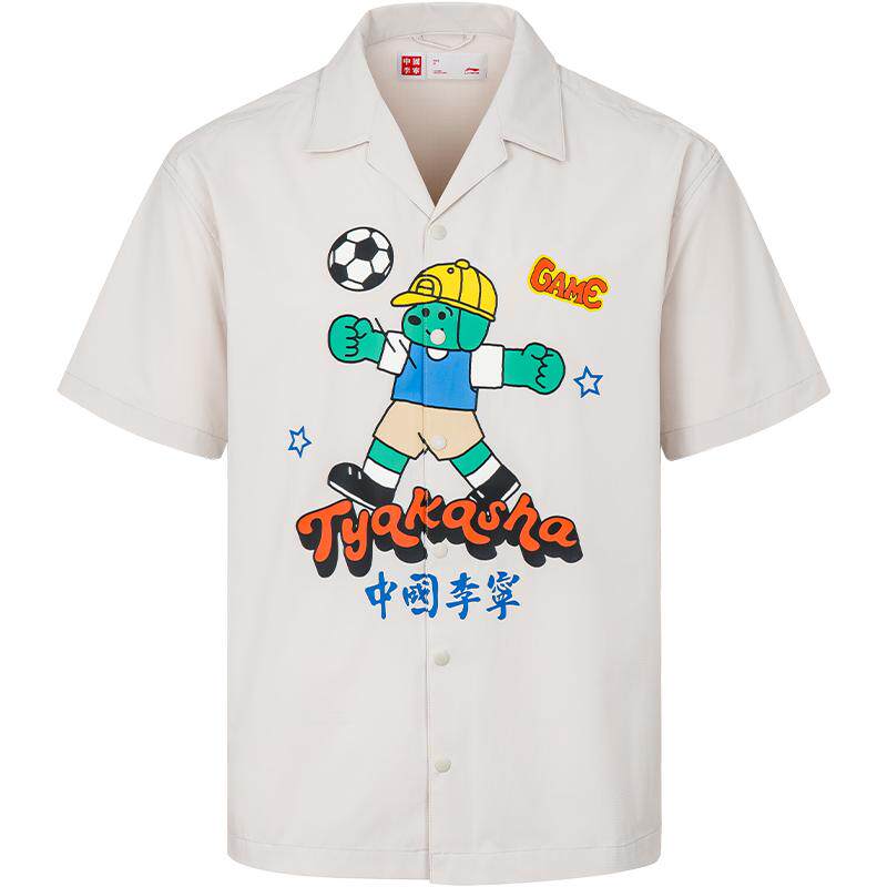中国李宁塔卡沙夏季运动T恤衬衫