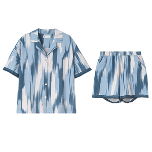妮狄娅情侣夏季柔软棉家居服套装