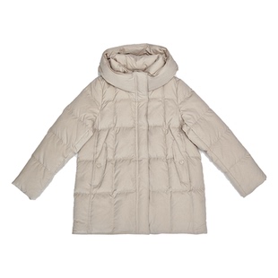 无色无味羽绒服女款2025新款中长款气质风格子显瘦冬季保暖外套女