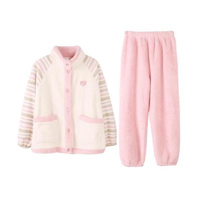 安之伴【巨保暖】珊瑚绒睡衣女冬款秋冬季加厚法兰绒可外穿家居服