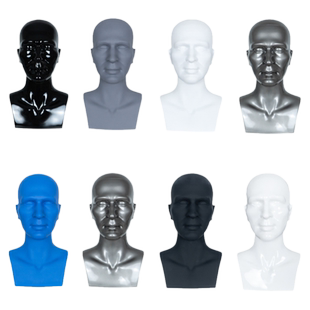 CHUANSHANG男士多功能展示头模眼镜帽子项链假发橱窗展示模特头