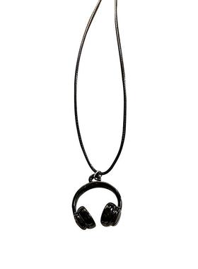 韩系长款耳机吊坠项链