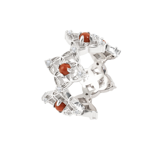 亮熙通宝系列满圈南红钱币转运戒指本命年红色新中式2025年新款