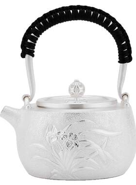 足银999小泡茶壶提梁壶茶具