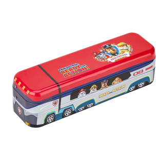 得力汪汪队文具盒小汽车文具盒幼儿园笔盒多层铅笔盒小学生儿童用多功能金属笔盒文具收纳盒大容量卡通文具