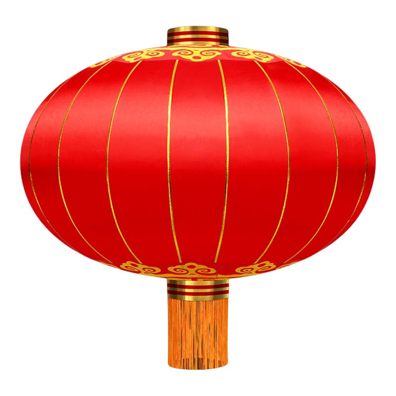 户外大红灯笼铁口绸布防水
