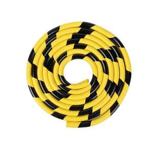 NBR黄黑警示防撞条U款L款工字钢槽钢工厂设备防护车库防撞阻燃