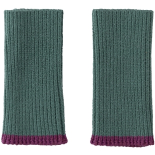 papa爬爬冬季儿童手套兔绒包芯纱毛织手套保暖加厚休闲