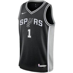 NBA Nike马刺队文班亚马1号球衣 青少年篮球服背心球衣运动训练服