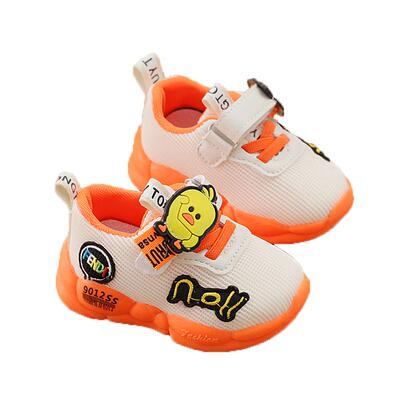 防滑网面魔术贴小童学步鞋