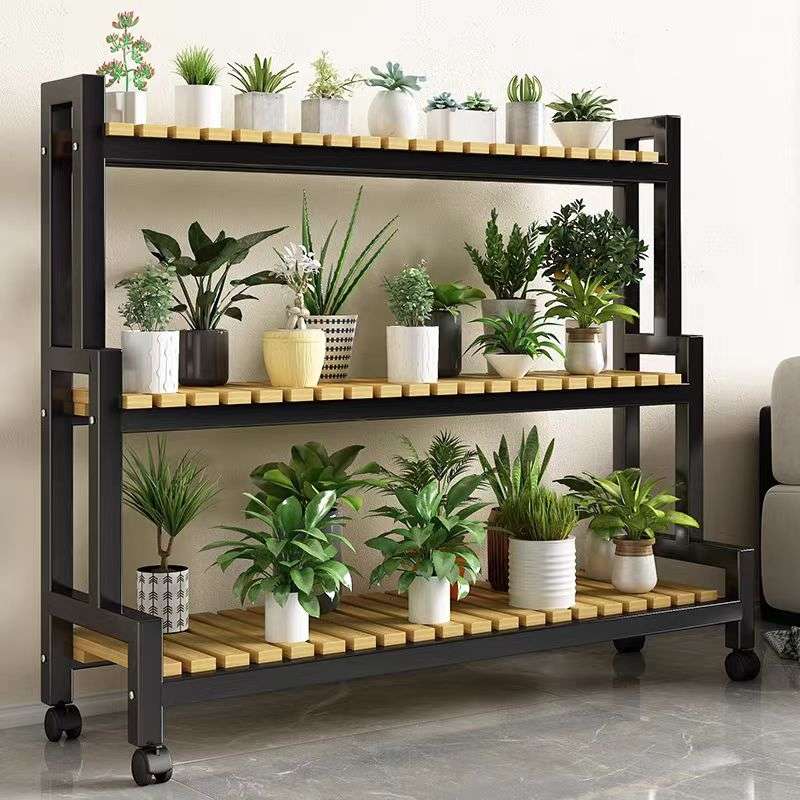 花架置物架阳台花架子客厅落地式铁艺阶梯式多层植物多肉花盆托架