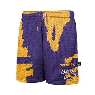 Nike/耐克官方NBA大童洛杉矶湖人新款速干透气网眼短裤篮球裤