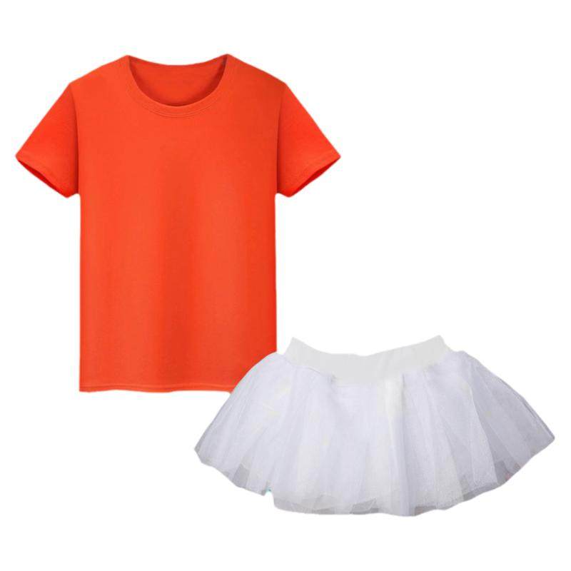 小学生幼儿童演出服孩子的天空彩色糖果纯色短袖T恤舞蹈服帮帮忙