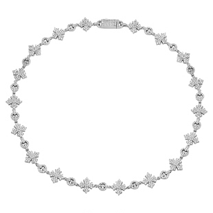 KREAM 满钻花十字项链男嘻哈女欧美潮流小众轻奢锁骨链高级感礼物