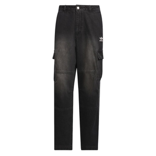 滔搏adidas阿迪达斯三叶草男子经典舒适大口袋牛仔长裤KS5978