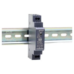 HDR-15明纬5V/12V/15/24V/48V导轨型直流开关电源15W薄DR15阶梯式