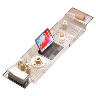 可伸缩浴室浴缸置物架子圆形泡澡桶神器置物板伴侣浴桶多功能支架