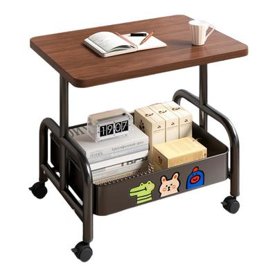双层边几客厅可移动茶几小推车沙发收纳小桌子带轮茶桌卧室置物架