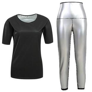 暴汗服女跳绳舞蹈夏季高腰春秋运动套装爆汗裤专业收腹大码打底裤