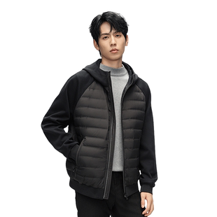 罗蒙鹅绒轻薄羽绒服男士男款冬季2024新款休闲抗寒保暖外套冬装