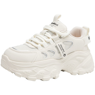 大东老爹鞋女鞋2025秋季新款时尚休闲运动鞋厚底系带增高鞋女单鞋