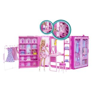 芭比娃娃Barbie趣玩梦幻衣橱甜美换装穿搭百变套装女孩过家家礼物