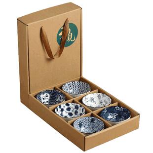 几物森林陶瓷碗家用日式和风餐具饭碗青花瓷碗套装礼品礼盒