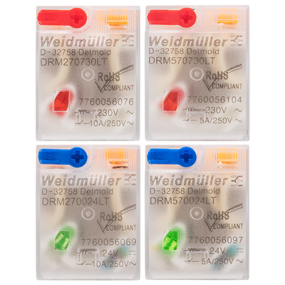 魏德米勒中间继电器DRM270024L 270730LT交流DRM570024L/570730LT