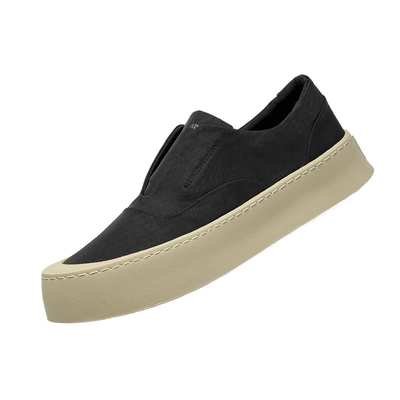 枫叶一脚蹬布鞋男厚底板鞋