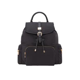 GUESS女士多口袋大容量简约纯色休闲双肩包-24GF138