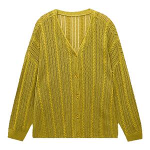 GOLDEN BARRY金和百瑞经典基础款时尚V领针织开衫外套女242284