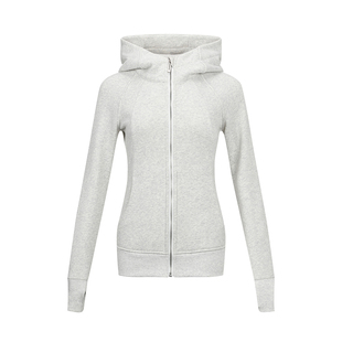 alex stevens 超火连帽卫衣外套女纯色修身显瘦长袖瑜伽上衣lulu