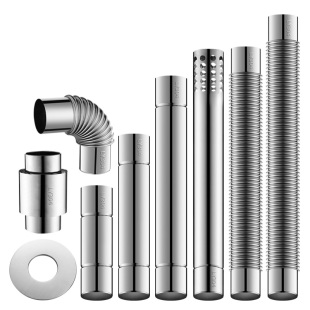 强排式燃气热水器排烟管加厚304不锈钢烟道管60延加长排气管配件