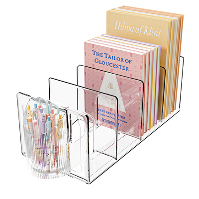 书立架透明收纳盒桌面置物架