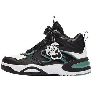 安踏儿童高帮板鞋男童鞋2025秋冬新款御寒防风潮流滑板鞋休闲鞋