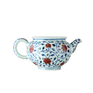 一峰窑茶具手绘青花釉里红缠枝莲公道杯分茶器匀杯茶海【22000】