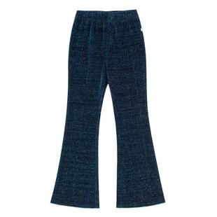 Little Naive金银丝休闲裤女童加绒复古喇叭裤儿童秋冬季微喇裤子