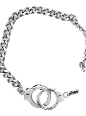 个性创意时尚钛钢手铐手饰品手链