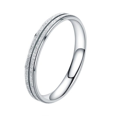 ins冷淡风钛钢刻字不掉色戒指