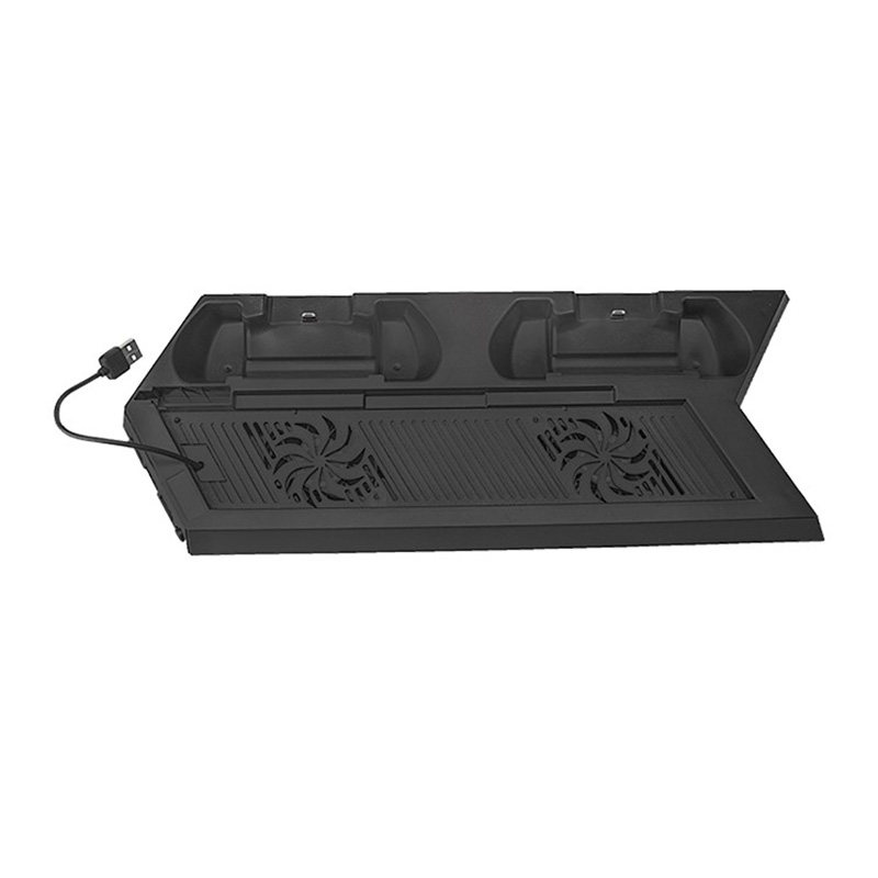 适用于PS4主机散热支架ps4游戏手柄充电双充底座ps4旧款多功能散热风扇支架防滑带usb插口碟片收纳架 包邮