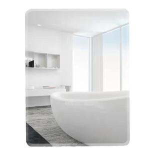 定做浴室镜子贴墙免打孔玻璃卫生间化妆镜自粘挂墙切割尺寸定制