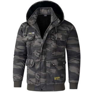 工作服套装男秋冬加绒加厚防寒棉衣焊工纯棉耐磨迷彩服工装劳保服