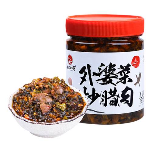 [湘约四季]湖南特产外婆菜腊肉香辣拌饭泡菜咸菜下饭菜即食瓶装