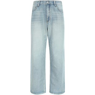LEZORA进口三醋酸denim!透气vintage洗水春夏三醋酸牛仔裤男
