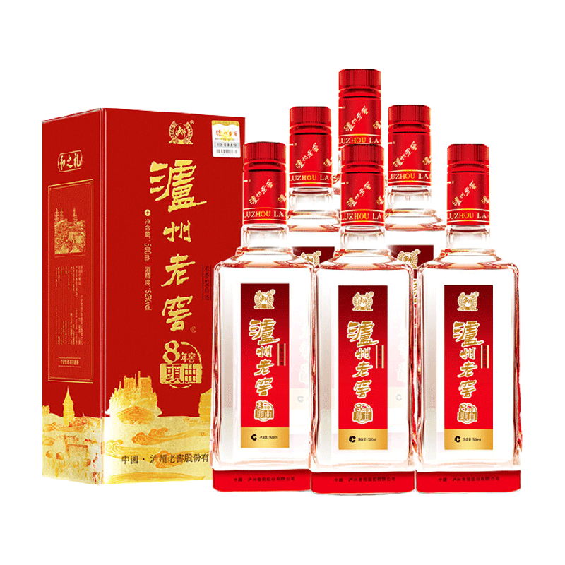 泸州老窖八年窖头曲52度空杯留香