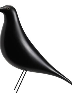 初森实木家居饰品简约客厅小鸟