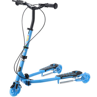 狂风蛙式滑板车 儿童5-6-12岁三轮折叠剪刀车青少年龙行摇摆滑行