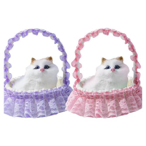 儿童小猫咪仿真玩具会叫会动的动物猫猫玩偶送给女孩生日礼物模型